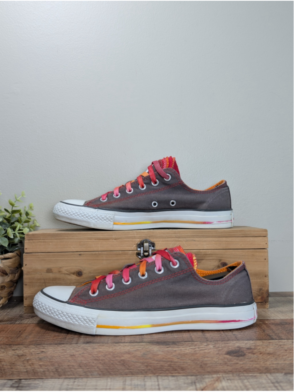 Converse 9 Multi Flip Layered Tongue Low Top Ox Brown Shoes Canvas Sneakers CTAS - Picture 3 of 14